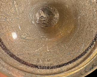 A64 - $150. Alan Goldfarb : Glass Amphora. Measures 4" x 13" tall. 