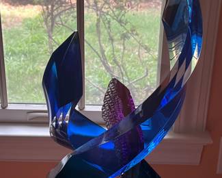 A347 - $450 . Will Grant: Acrylic Abstract Sculpture. Measures 8.5" x 37" tall. 