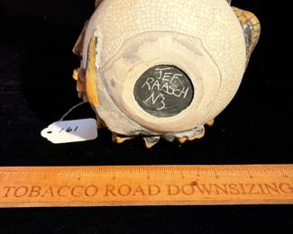 A161 - $200. Jef Raasch: Ceramic Turtle Teapot. Measures 9" x 8" tall.