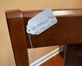 F11 - $350. Dining Room Table with 8 Chairs. Very good condition. Measures 60" x 42" x 31.5". Has 1 - 18" leaf. 