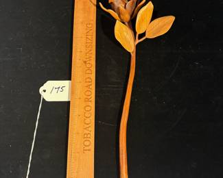 A175 - $40. David Pollack : Wooden Flower Sculpture. Measures 12"