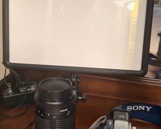 vintage lenses and camcorders