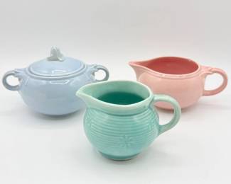 218 VintageTSTLuRayPastelsSugarBowlCreamerPitchers