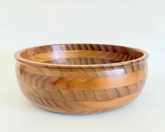 147 HandcraftedWoodenServingBowl