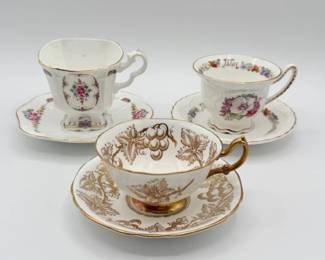 157 VintageFineBoneChinaTeacupSaucersMadeinEngland