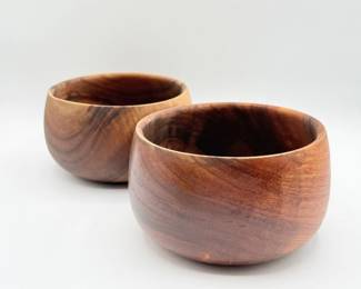 115 HandmadeWoodenBowlsSignedbyKamaainaWoodsHonokaaHawaii