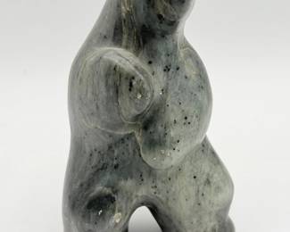 36 HandCarvedBearSoapstoneSculptureSignedbyArtist