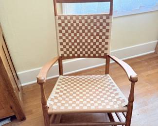 73 ShakerStyleRockingChairwWovenTapeSeatBack