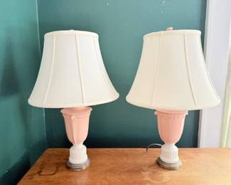 177 VintageVictorianRevivalHollywoodRegencyCeramicTableLamps