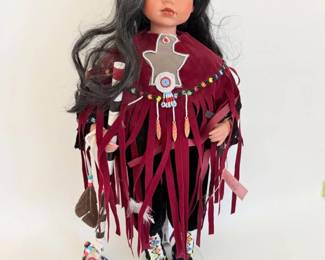 109 TraditionsDollCollectionNativeAmericanStylePorcelainDollwTags
