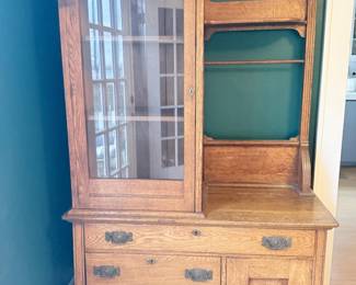 47 NelsonMatterCoAntiqueOakHoosierKitchenCabinet
