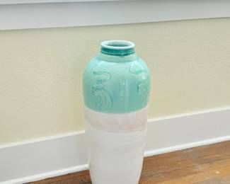 29 HartmanTallStudioArtPotteryFloorVasewGlazeDesignSigned