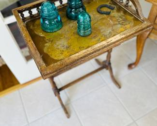 Antique tree top table insulators