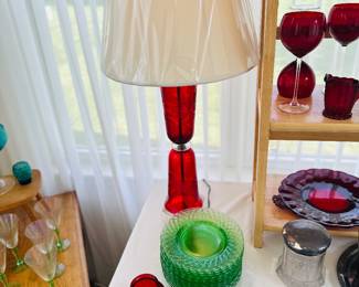 Ruby red lamp