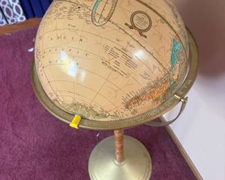 Floor standing world globe