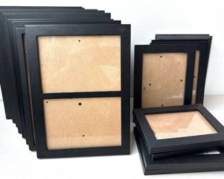 19 Black Picture Frames, Some New, Mostly For 8 By 10 Or 4 By 6 Lot #: 109
