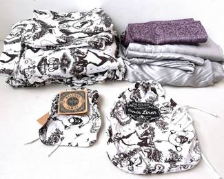 Sin In Linen Erotica Sheet Set & Silk Sheets For Queen Bed Lot #: 130