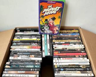 Over 50 DVD Movies & Muppets VHS Lot #: 92