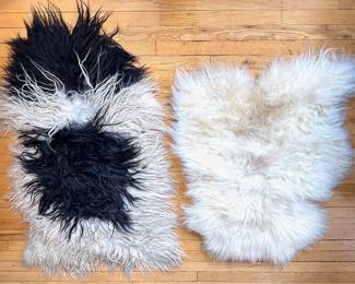 2 Natural Icelandic Sheepskin Area Rugs Lot #: 20