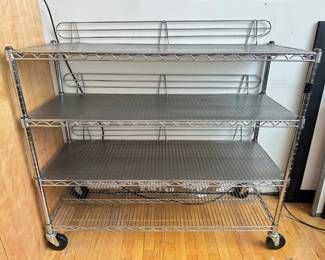 NSF Industrial Metal Shelving Unit On Wheels Lot #: 157