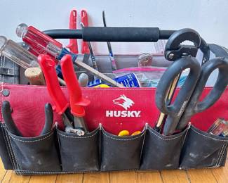 Husky Open Top Tool Bag With Assorted Tools Lot #: 38