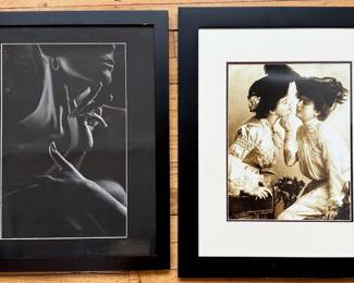 2 Framed Photograph Prints: Victorian Couple & Elegant Woman Lot #: 118