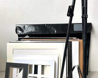 Over 70 Mostly New Mats For Framing Art & Photography, Vinyl Portfolio & Portable Easle Lot #: 108