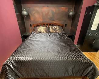 Queen Bed Frame, 2 Night Stands & Bedding (sleep Number Mattress & Box Spring Optional) Queen Bed Frame, 2 Night Stands & Bedding (sleep Number Mattress & Box Spring Optional) Lot #: 17