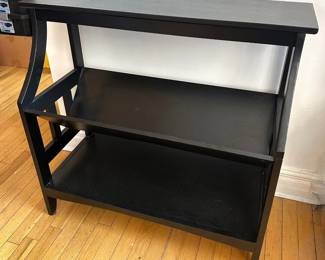 Black Library Shelf Table, Composite Wood Lot #: 73