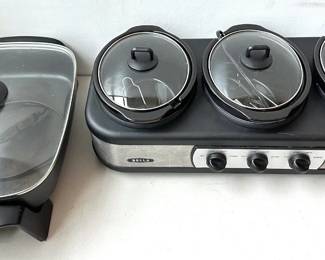 2 Electric Party Food Warmers: Bella 3 Dish & Large DeLonghi Lot #: 56
