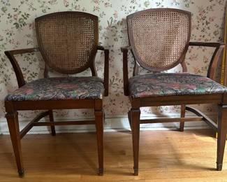 Pair vintage arm chairs 
