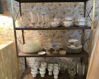 Vintage china and glassware 
