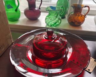 Vintage colored glassware 
