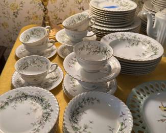 Mid century floral china