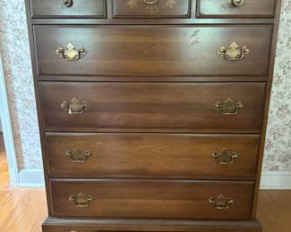 Vintage solid cherry chest of drawers 