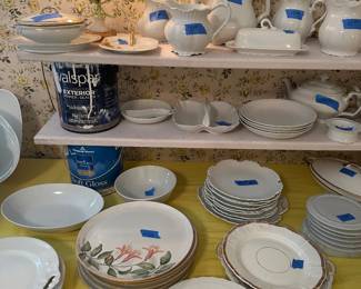Vintage white china and serving pieces