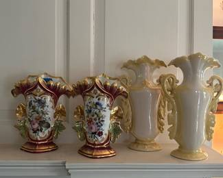 Antique Old Paris vases