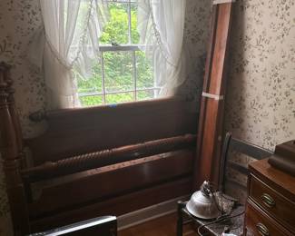 Vintage solid cherry full size bed frame 
