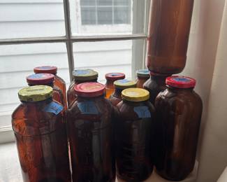 Vintage water bottles