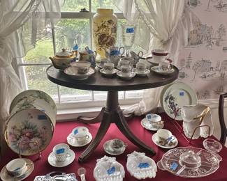 Antique and vintage china and glassware