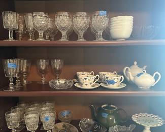 Assorted vintage and antique china and glassware