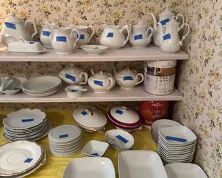 Vintage white china and serving pieces