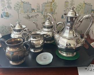 Antique Silver plated tea set