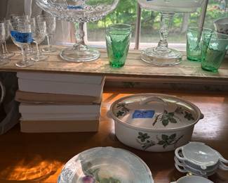 19 th c pressed glass compotes