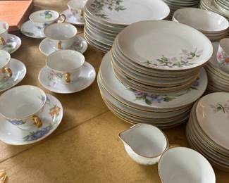 Vintage hand painted china set 