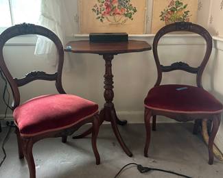 Pair antique chairs