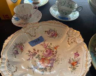 Dresden style porcelain bowl
