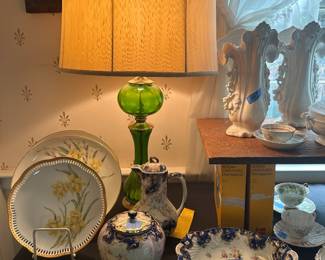 Assorted hand painted china