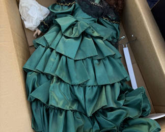 Lot 1: Green Porcelain Doll