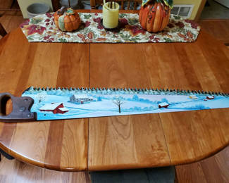 Lot 66: Painted One Man Crosscut Saw. 4ft.